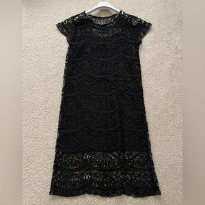 Anthropologie black lace dress Size 2